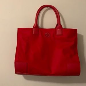 Tory Burch red nylon tote